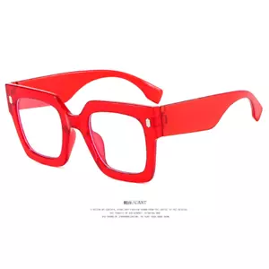 Women Square Blue Light Blocking Reading Glasses Large Frame Clear Lens Glasses - Picture 1 of 24
