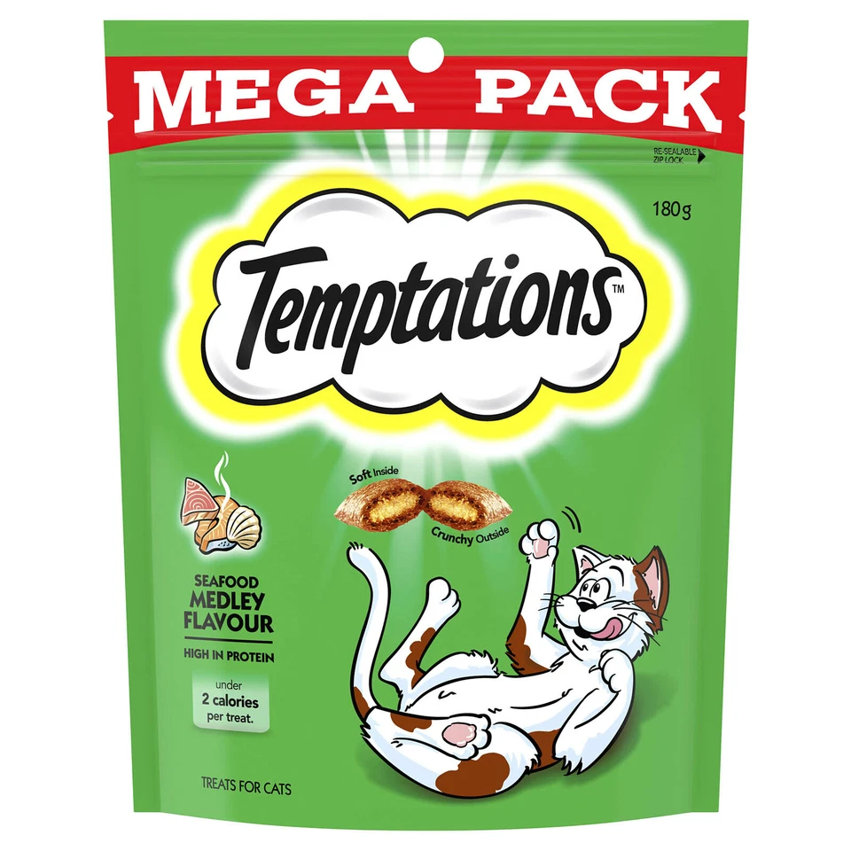 Temptations Seafood Medley Treats For Cats 180gm - image 1 of 1