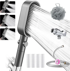 High Pressure Handheld Shower Head, Filtered Shower Head Kit with Replacement Ho - Picture 1 of 12