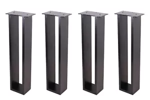 4x 28"Straight Steel Dining Table Legs,Office Table Legs Coffee Table Legs,Black - Picture 1 of 5
