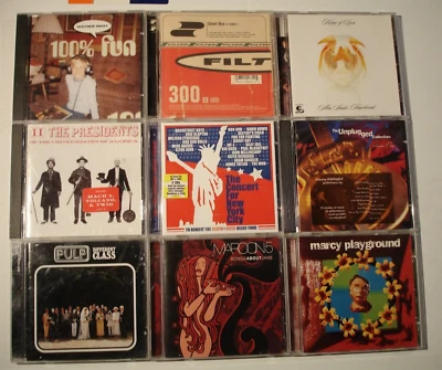 Rock Icons ~ 9 CD Lot ~ SET L  Kings of Leon Matthew Sweet Filter PulpMaroon 5 + - Image 1 of 4