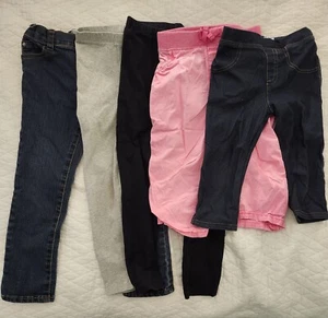 The Children's Place Girls 5T Pants, Full Length, Cropped 5 Pairs, Jeans Legging - Picture 1 of 6