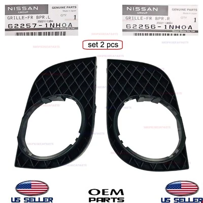 Panel de ajuste de cubierta de lámpara antiniebla delantera genuina OEM 2 piezas IZQUIERDA DERECHA Infiniti G25/37 Q40 Foto 1 de 3