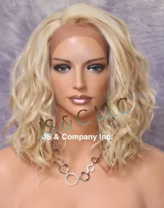 Peluca frontal de encaje completo mezcla de cabello humano calor OK mezcla rubia parte lateral WENN - Imagen 1 de 7