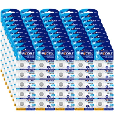 25-500Pcs lot 3Volt Button Coin Cell Battery CR1220 5009LC 40mAh for LED Lights - Image 1 of 4