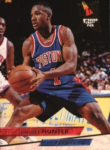 1993-94 Fleer Ultra #244 - Lindsey Hunter DPK, RC - Detroit Pistons 93-571 - Picture 1 of 2