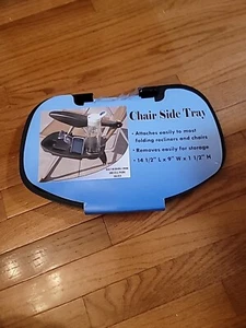 Lounge Chair Cup Holder Clip On Side Tray Utility Beverage Slots - Picture 1 of 2