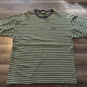 Vintage 80s 90s Gotcha Surf Stripe Distressed Worn Grunge Skate T Shirt USA XL - Picture 1 of 10