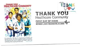 5947 Thank You Healthcare Community Panda, FDC con la cancelación ilustrada. - Imagen 1 de 1