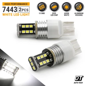 Bombillas de luz 7443 7444 T20 LED blanco freno de estacionamiento giro parada inversa alta potencia 50w - Imagen 1 de 7