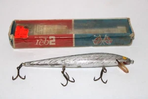 Vintage Bill Norman Rebel GREY 5 1/2" Body Fishing Lure in Original Box - Picture 1 of 24