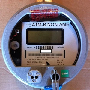 ELSTER WATTHOUR METER KWH, A1RL+, BI-DIRECTIONAL, FM2S, 320A, 120-480V, ZERO SET - Picture 1 of 10