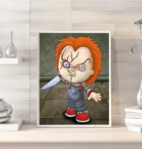 Horror Cartoon Diamond Painting Kit 12" x 16"! Chucky! - Picture 1 of 3