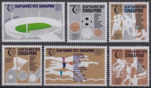 F-EX48380 SINGAPORE MNH 1973 SEAP GAMES ATHLETISM CYCLING STADIUM. - Picture 1 of 1