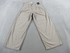 Levis Pants Womens 29x30 Khaki Tan Wide Leg Baggy High Rise Pleated Chino Ladies - Picture 1 of 15