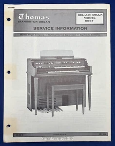 Original Thomas Organ Service Manual / Bel-Air Delux 556T - Picture 1 of 1