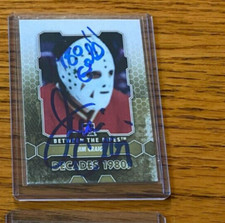 2013 In The Game #131 Jim Craig AUTOGRAPHED BETWEEN THE PIPES USA 80 GOLD Bruins