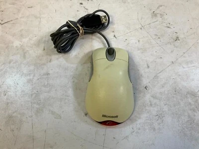 Microsoft IntelliMouse X800472-105 Optical Mouse Beige Wired USB 5-Button (H1E*) - Image 1 of 3