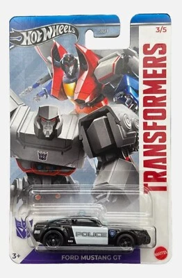 NEW!!2024 Hot WheelsTransformers 3/5 Black Ford Mustang GT (No Text Version) - Image 1 of 2