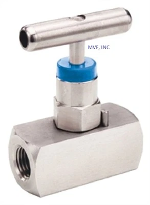 Needle Valve, Mini, 1/4" Female NPT 6,000 PSI Stainless, Metal Seats <549IN05 - Image 1 of 2