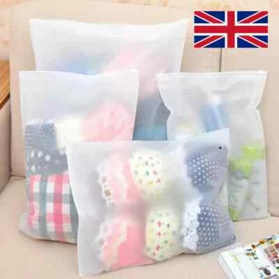 20X Travel Clothes Bags Frosted Resealable Bag Plastic Zip-lock Seal Storage Bag - Image 1 of 4