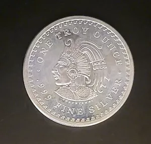 Aztec Mayan Calendar Empire GSM Mint Bullion Vt-999 silver 1 Oz Ounce Round Coin - Picture 1 of 5