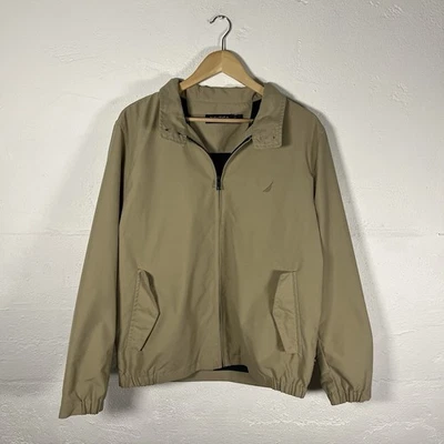 Nautica Harrington Jacket Mens Beige Medium Zip Up  - Image 1 of 4