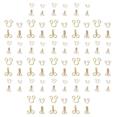  80 Paar Nähhaken und Ösen – Unsichtbare Metallhaken und Ösen – 12,5 mm/14 mm/17 - Bild 1 von 4