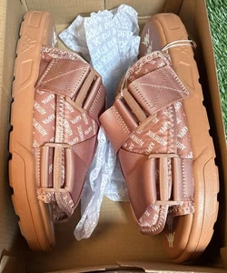 Kappa Authentic ASBEN 1 Sandals Brown LT -Off White Rose Gold Size 9 - Picture 1 of 5