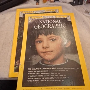 Set Of 2 National Geographic Magazine - April 1974, Feb 1974 - Imagen 1 de 4