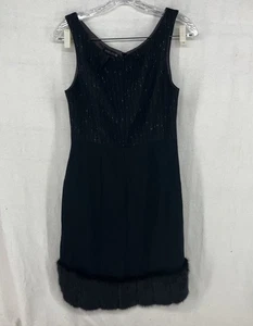 Vestido Harricana Par Mariouche para mujer S/P ribete de piel sintética lana negro (ver foto con cremallera) - Imagen 1 de 21