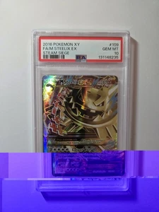 2016 POKEMON XY Steam Siege MEGA STEELIX EX #109 PSA 10 - Picture 1 of 2