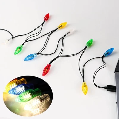 2er Pack LED Weihnachtsbeleuchtung Ladekabel, USB und Birne Ladegerät, 50 Zoll 10 LED...  - Bild 1 von 4