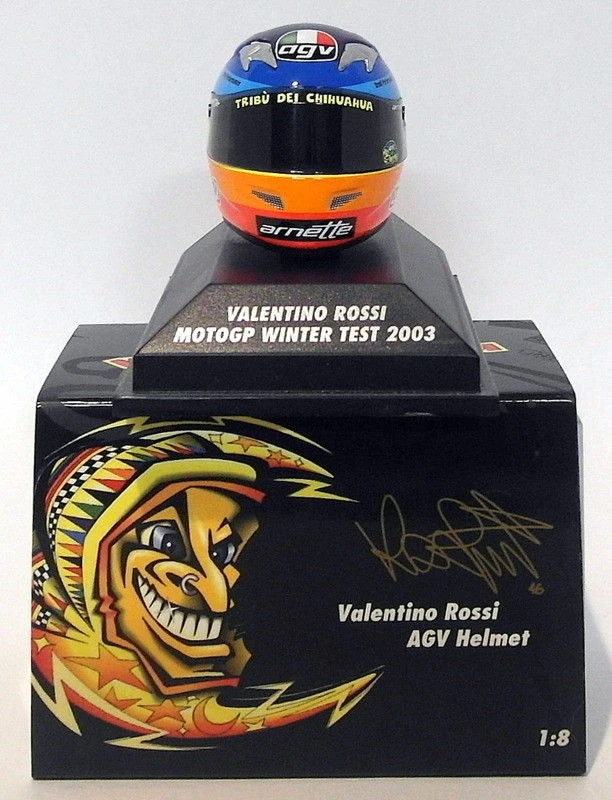 Minichamps 1/8 Scale 397 030099 - AGV Helmet Moto GP Winter Test 2003 V. Rossi - Image 1 of 1