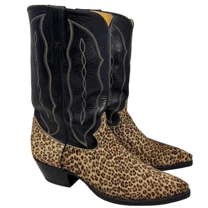 Vintage Champion Attitude Stiefel Herren 10,5 D Cowboy Leopard Exotisch Western Caboots - Bild 1 von 10