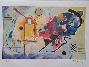 Litografía coleccionable firmada por Wassily Kandinsky - amarillo-rojo-azul 1925 - Imagen 1 de 7