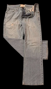 Pantalones de mezclilla azul bootcut 100 % algodón envejecidos American Eagle de colección Y2K para hombre 30" - Imagen 1 de 8