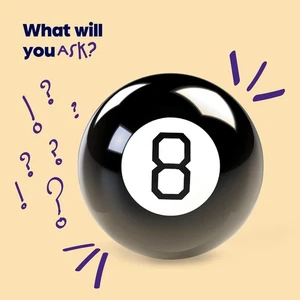 WICKED GIZMOS Magic 8 Ball - Classic Retro Neuheit Mystic Gadget, Schwarz - Bild 1 von 7