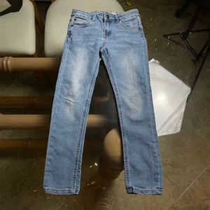 Lucky Brand Zoe Skinny Jeans Adjustable Waist Denim Blue Girls Size 8 - Picture 1 of 6