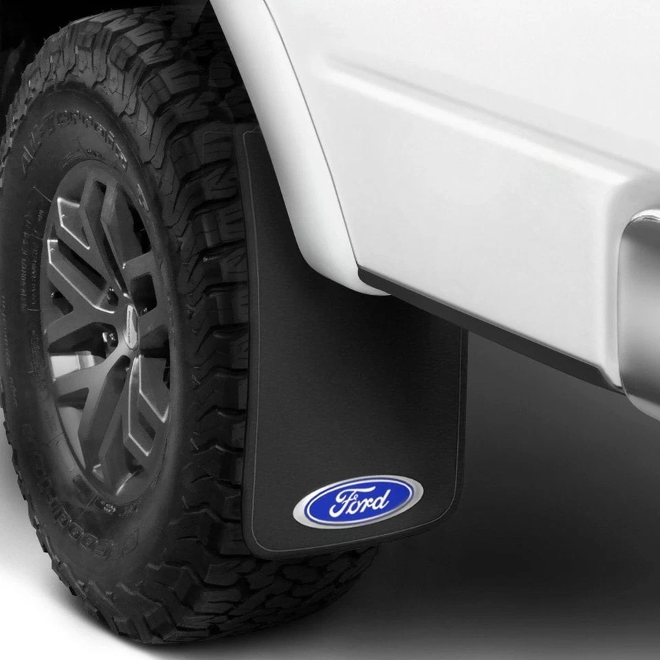 Plasticolor 000539R01 Easy Fit Black Mud Flaps w Ford Logo - Изображение 1 из 2