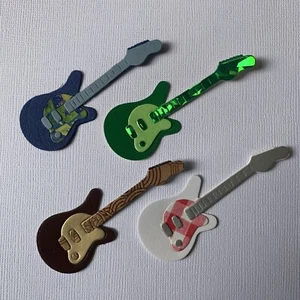Guitarras eléctricas música lecciones musicales troquelados de banda (toppers de tarjetas) - Imagen 1 de 4