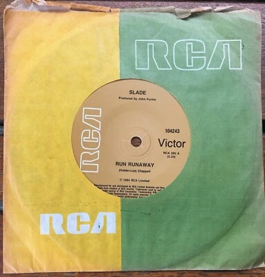 Slade - Run Runaway 7" single 1984 Australia - Image 1 of 2