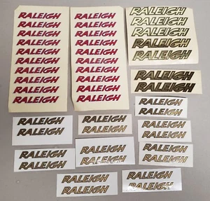 LOT OF 45 VINTAGE BIKE BICYCLE RALEIGH STICKER DECALS DOWNTUBE SEAT TUBE NEW #1 - Picture 1 of 1