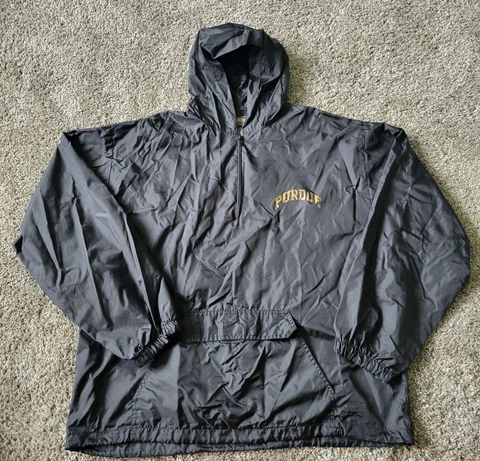 Purdue Boilermakers Jacket Adult Large Nylon Windbreaker Sports Outdoors Black Cover