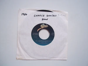 THE CHARLIE DANIEL BAND - Legend Of Wooley Swamp; Money -45 RPM 7" Record 1980 - Picture 1 of 6