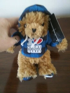 NFL Good Stuff I Love Colts Plush Teddy Bear In Blue Black Plaid Hoodie 10" - Picture 1 of 8
