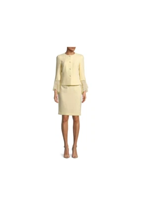 Nuevo con etiquetas Traje Chaqueta y Falda Tahari ASL Encaje Manga Campana, Talla 6 Foto 1 de 2