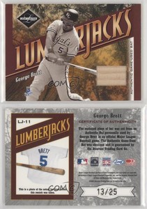 2003 Leaf Limited Lumberjacks Bat/Jersey /25 George Brett #LJ-11 HOF