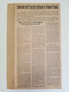 ZOLI, Corrado: ON. NITTI GIUOCATO NELLE TRATTATIVE, volantino Fiume 1921 - Foto 1 di 1