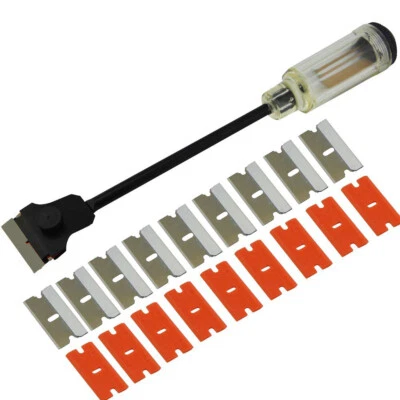 Kit de eliminación de palo de pegamento de película de tinte de ventana cuchillas raspador de clip de mango largo de 12" Foto 1 de 4